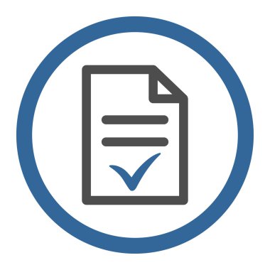 Valid File Circled Vector Icon