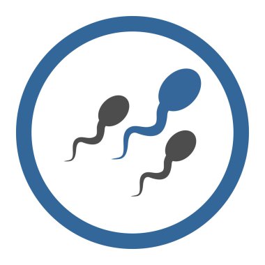 Sperm yuvarlak vektör simgesi