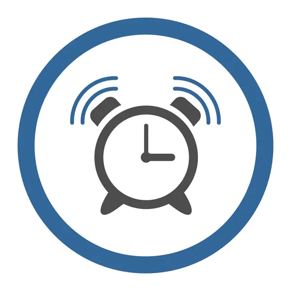 Anel do relógio de alarme círculo vetor ícone — Vetor de Stock