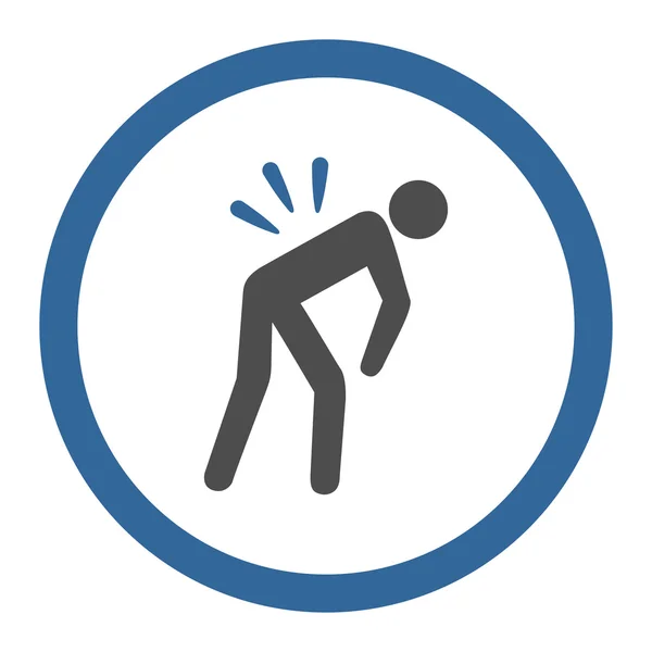 Back Ache Circled Vector Icon — 스톡 벡터