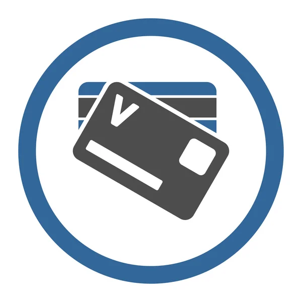 Banking kaarten omcirkeld Vector Icon — Stockvector