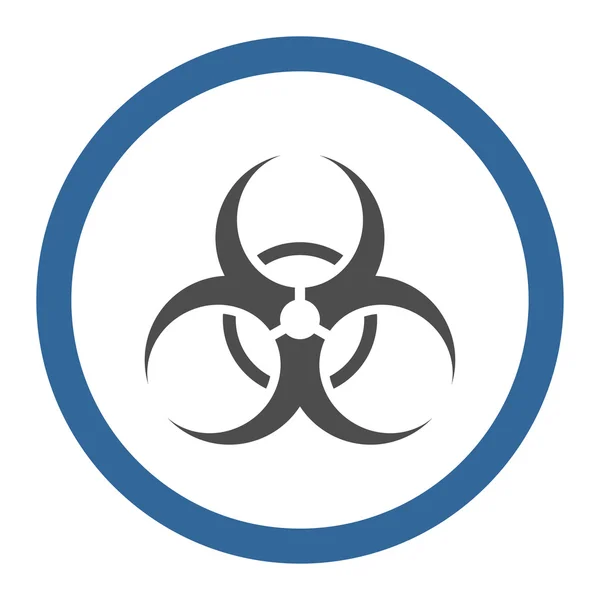 Biohazard szimbólum bekarikázott Vector Icon — Stock Vector