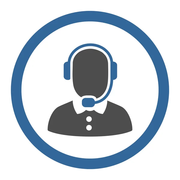 Call Center Operator Circled Vector Icon — Stockový vektor