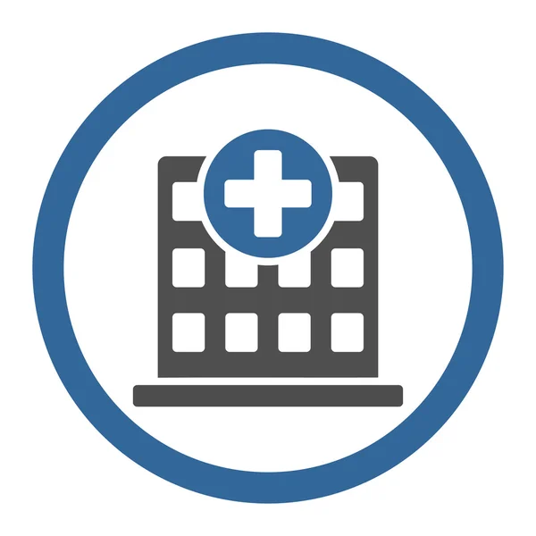 Icono vectorial redondeado del hospital — Vector de stock