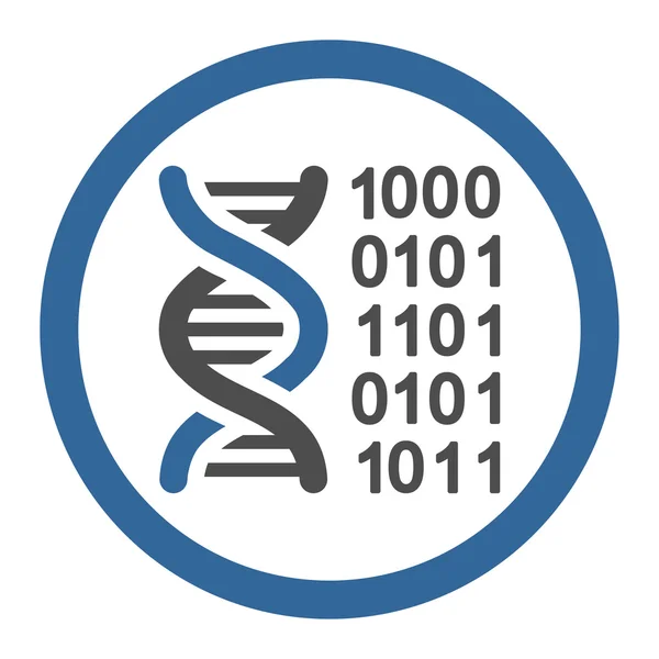 Código genético Vector arredondado Ícone — Vetor de Stock