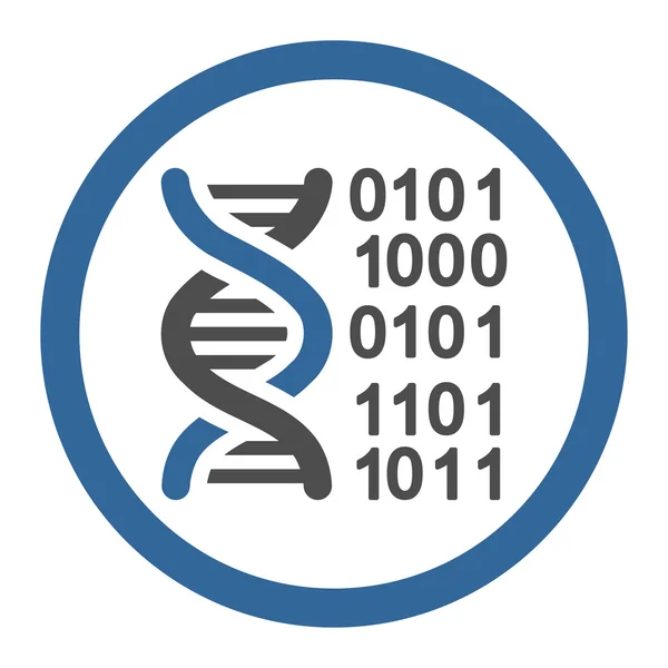 Código de ADN Ícone de vetor arredondado — Vetor de Stock