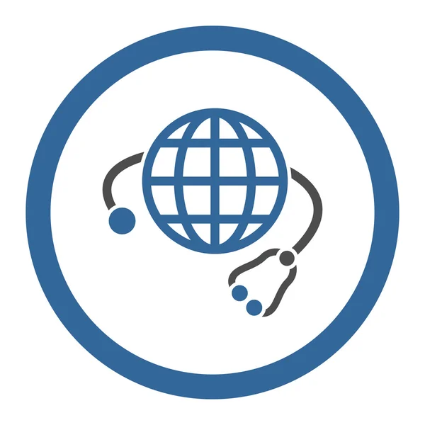 Global Medicine Circled Vector Icon — ストックベクタ