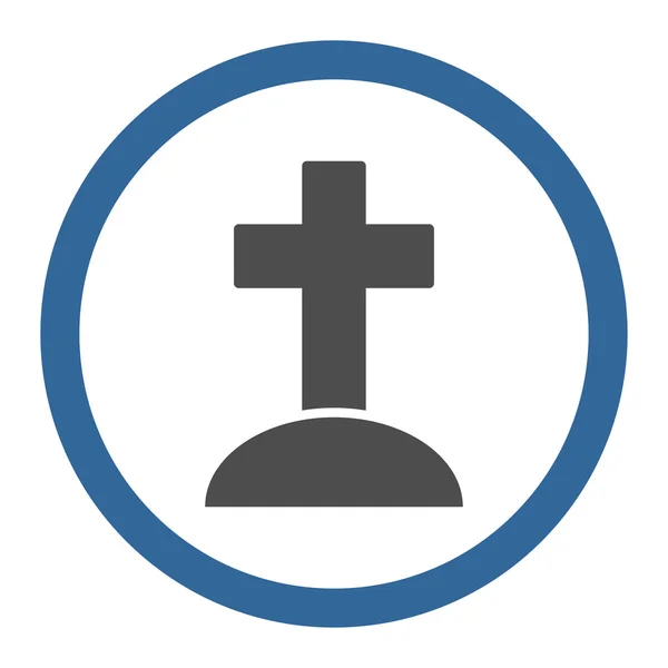 Cemetery Circled Vector Icon — 스톡 벡터