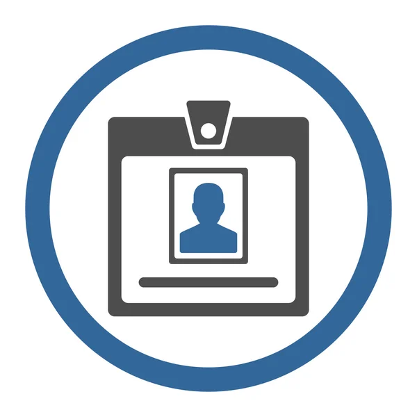 Person Badge Circled Vector Icon — Stockový vektor