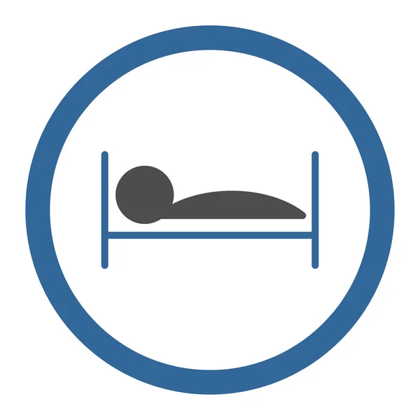Patientens säng rundade vektor Icon — Stock vektor