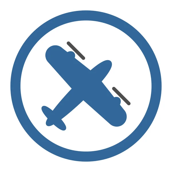 Screw Aeroplane Circled Vector Icon — Stock Vector