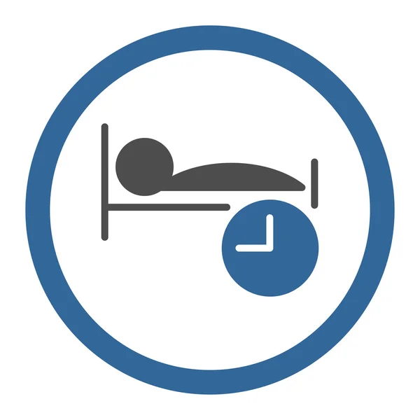 Schlafzeit abgerundetes Vektorsymbol — Stockvektor