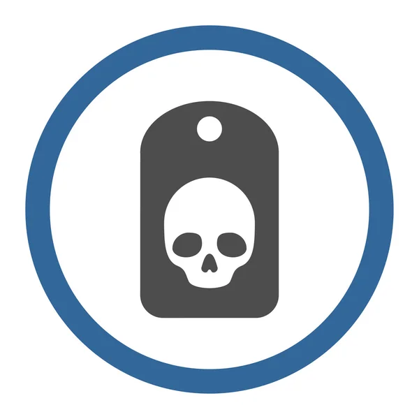 Dead Label Circled Vector Icon — Stock Vector