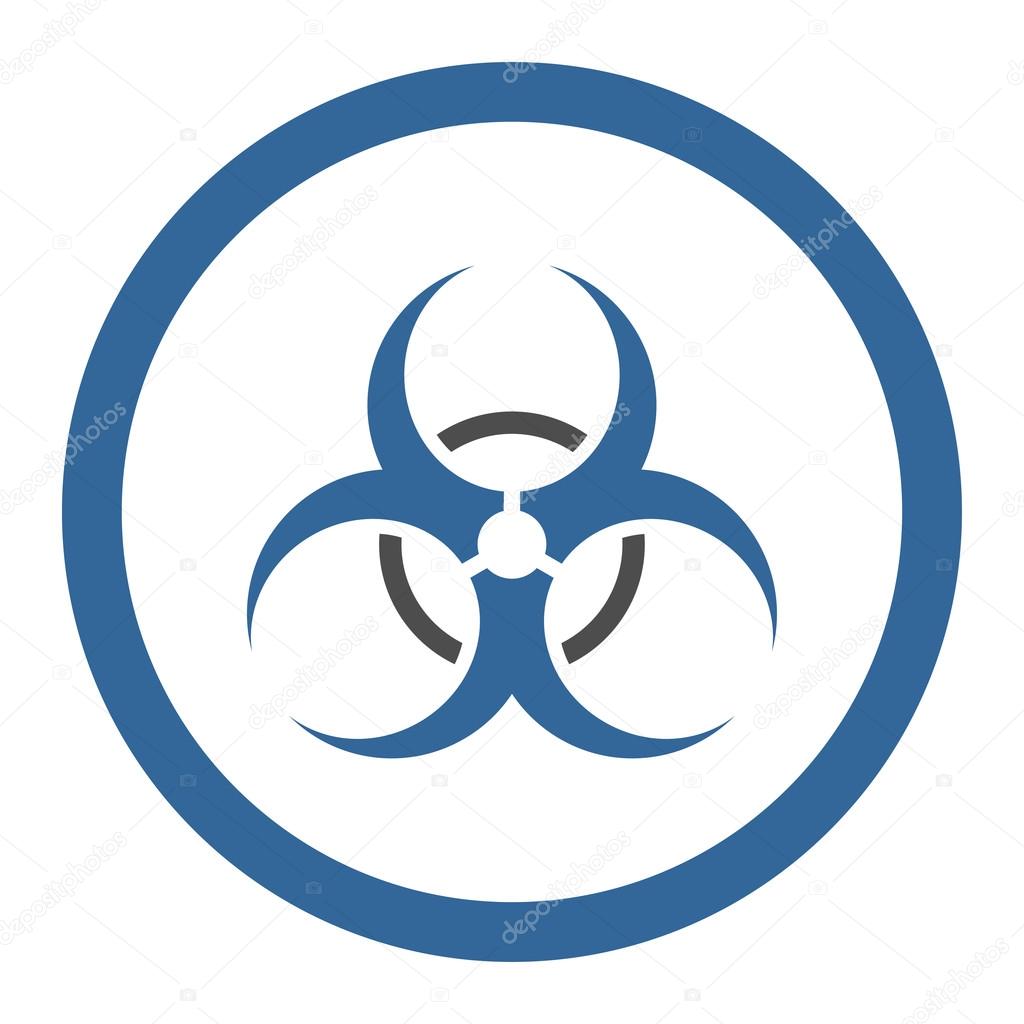 Bio Warning Circled Vector Icon