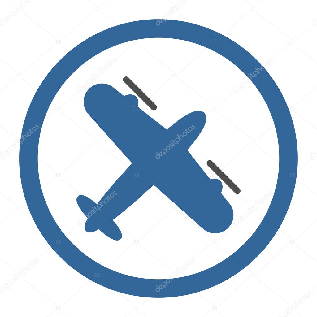 Screw Aeroplane Circled Vector Icon