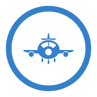 Uçak daire içinde vektör simgesi