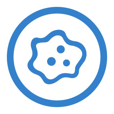 Amip yuvarlak vektör simgesi