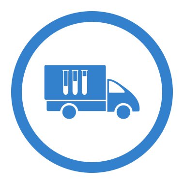 Analiz sevk irsaliyesi yuvarlak vektör simgesi