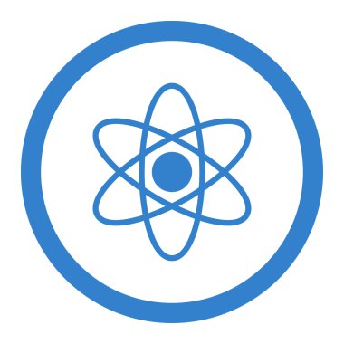 Atom daire içinde vektör simgesi