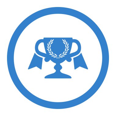 Ödül Kupası daire içinde vektör simgesi