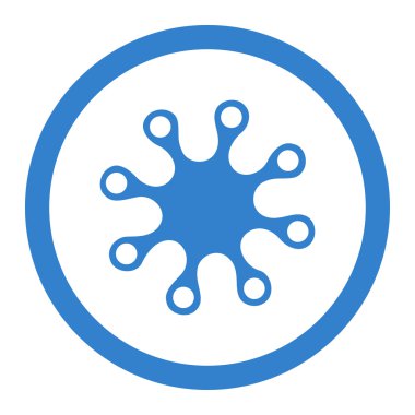 Axenic yuvarlak vektör simgesi