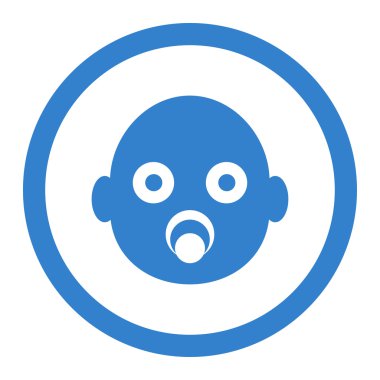 Bebek kafa vektör simge yuvarlak