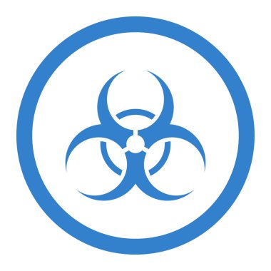 Biyolojik tehlike yuvarlak vektör simgesi