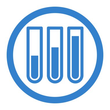 Kan analizi yuvarlak vektör simgesi