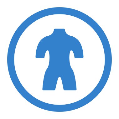 Vücut daire içinde vektör simgesi