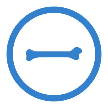 Kemik daire içinde vektör simgesi