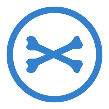 Kemikleri yuvarlak vektör simgesi