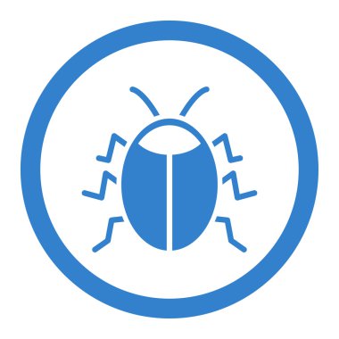 Böcek daire içinde vektör simgesi