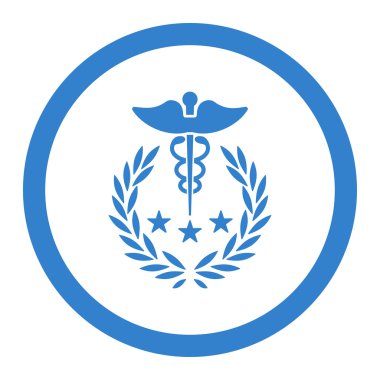 Caduceus Logo yuvarlak vektör simge