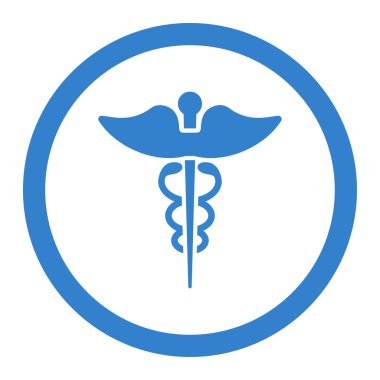 Caduceus daire içinde vektör simgesi