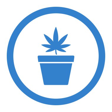 Uyuşturucu Pot daire içinde vektör simgesi