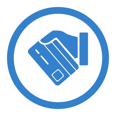 Kartı ödeme daire içinde vektör simgesi