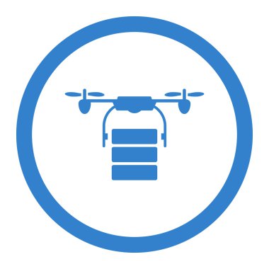 Kargo helikopter daire içinde vektör simgesi