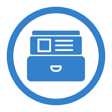 Dizin kutusunda daire içinde vektör simgesi