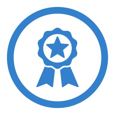 Sertifika damgası daire içinde vektör simgesi