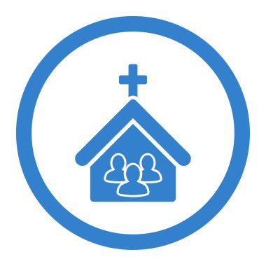 Kilise daire içinde vektör simgesi