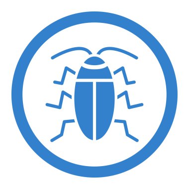 Hamam böceği yuvarlak vektör simgesi