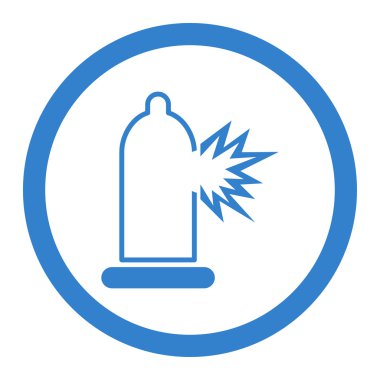 Prezervatif hasar vektör simge yuvarlak