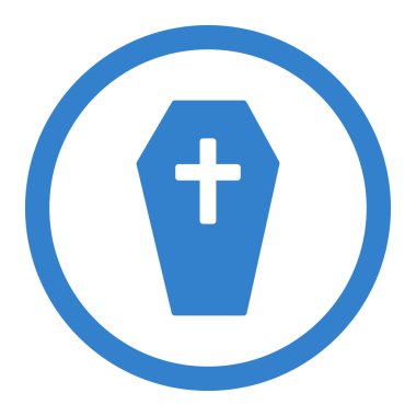 Tabut yuvarlak vektör simgesi