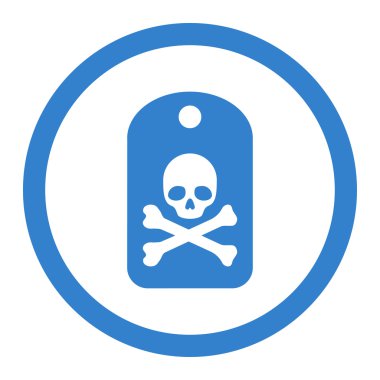 Dead Sticker Circled Vector Icon