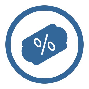 Etiket daire içinde vektör simge indirim