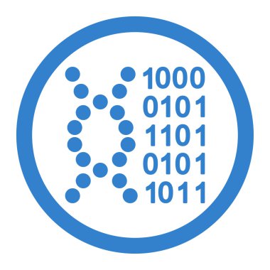 DNA kodu yuvarlak vektör simgesi