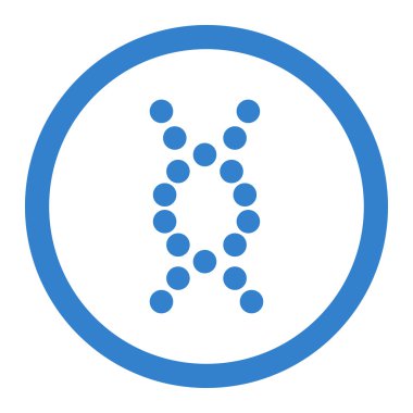 DNA sarmalı daire içinde vektör simgesi