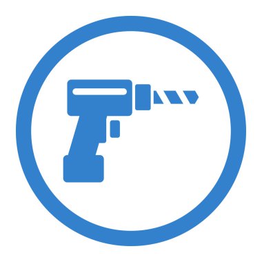 Matkap yuvarlak vektör simgesi