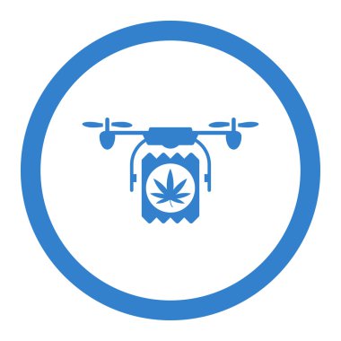 Medicine Airdrone Shipment Rounded Vector Icon