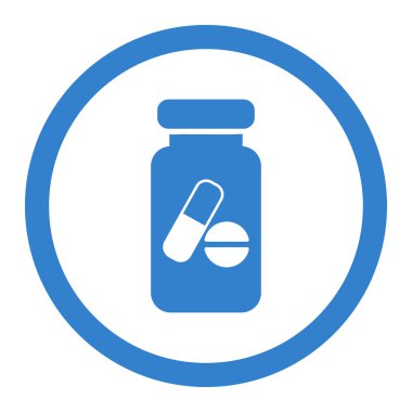 Pharmacy Phial Circled Vector Icon